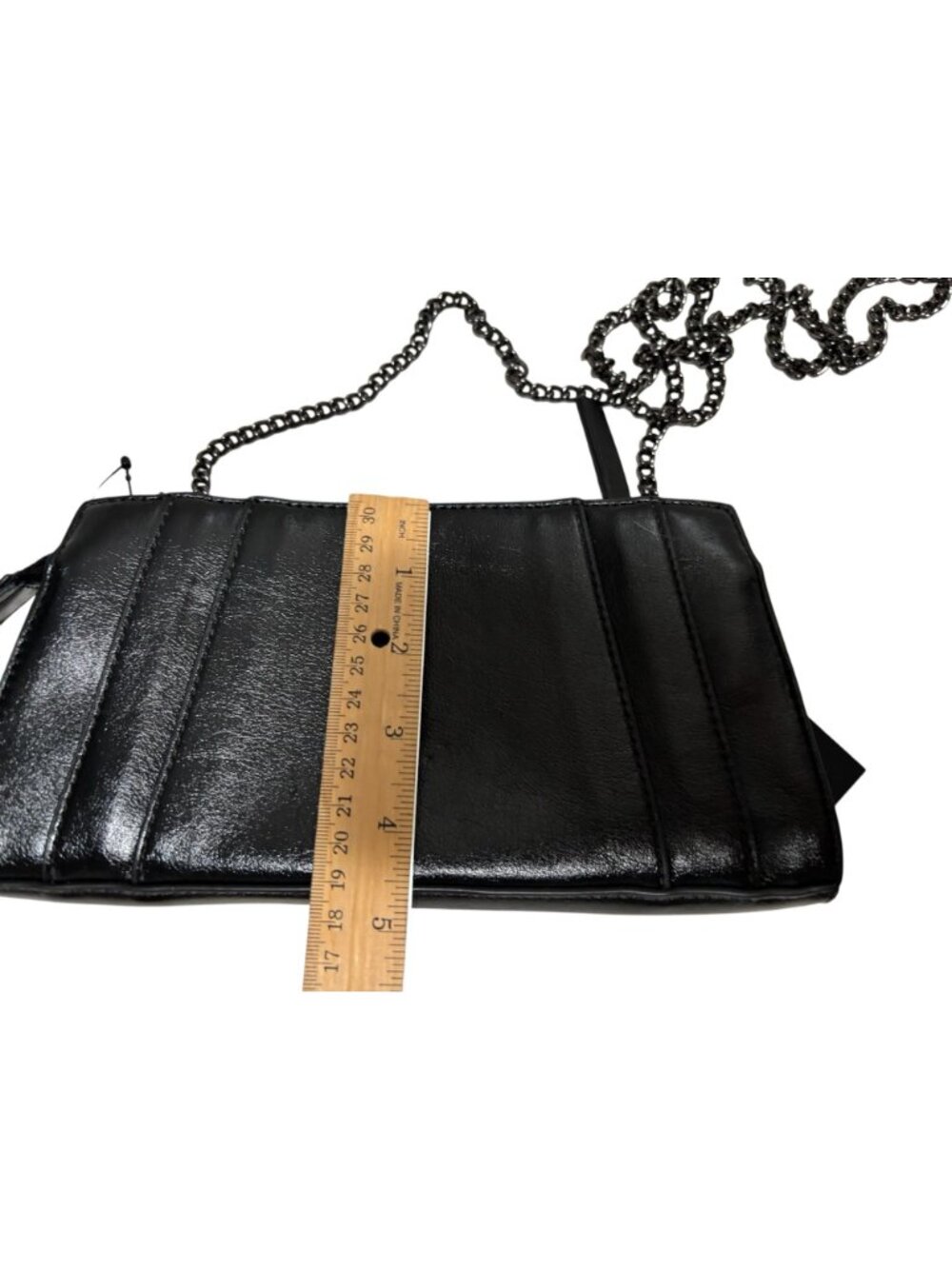 Simply Vera Vera Wang Black Crossbody Bag Purse Chain Strap NWT - Picture 7 of 8